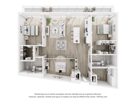 a 3 bedroom floor plan of a 2100 sq ft